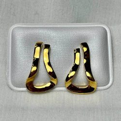 Pendientes plata de ley chapados en oro Modelo bruma
