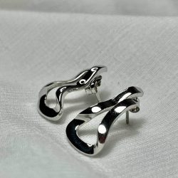 Pendientes plata de ley rodiados Modelo bruma - Imagen 2
