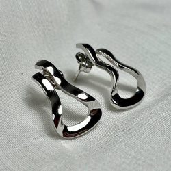 Pendientes plata de ley rodiados Modelo bruma - Imagen 3